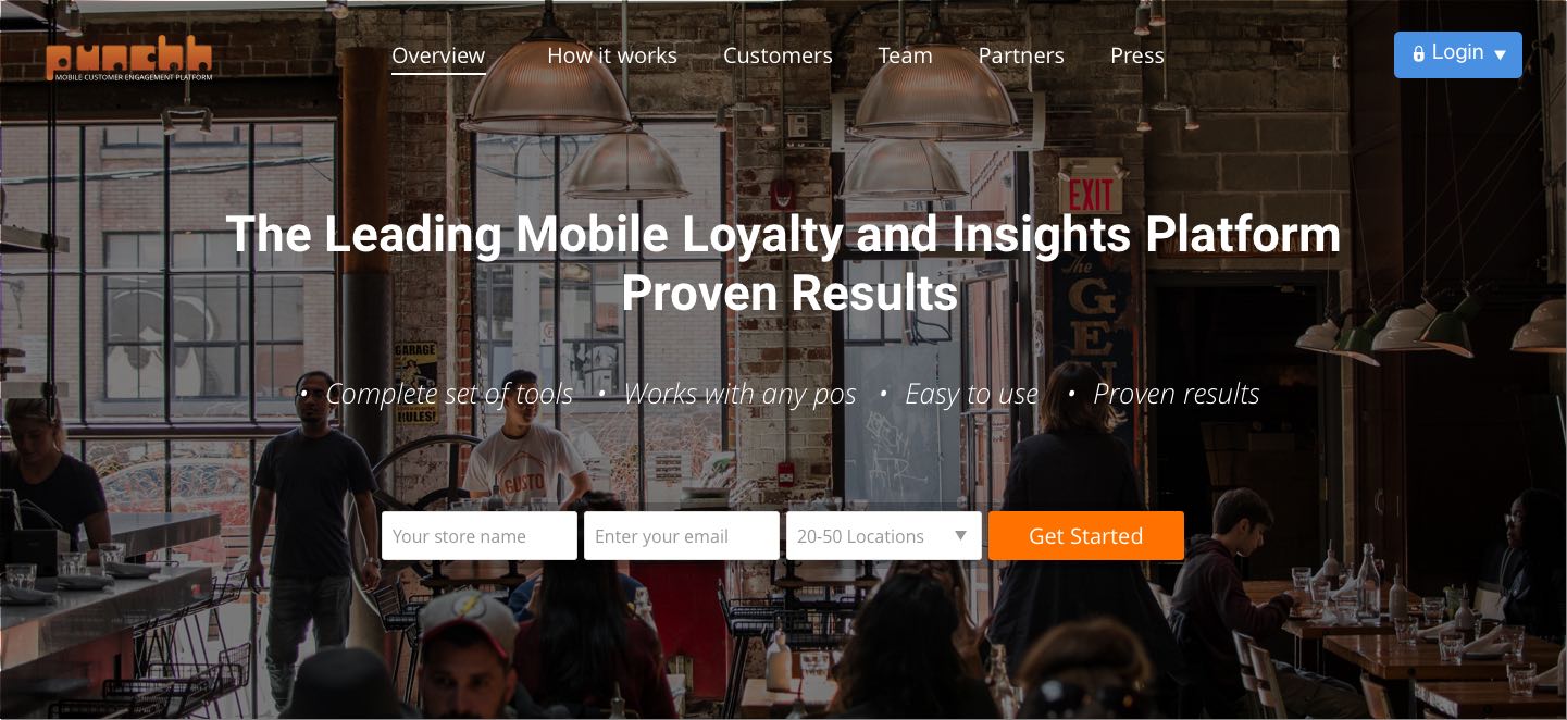 Redesigned Punchh website home page