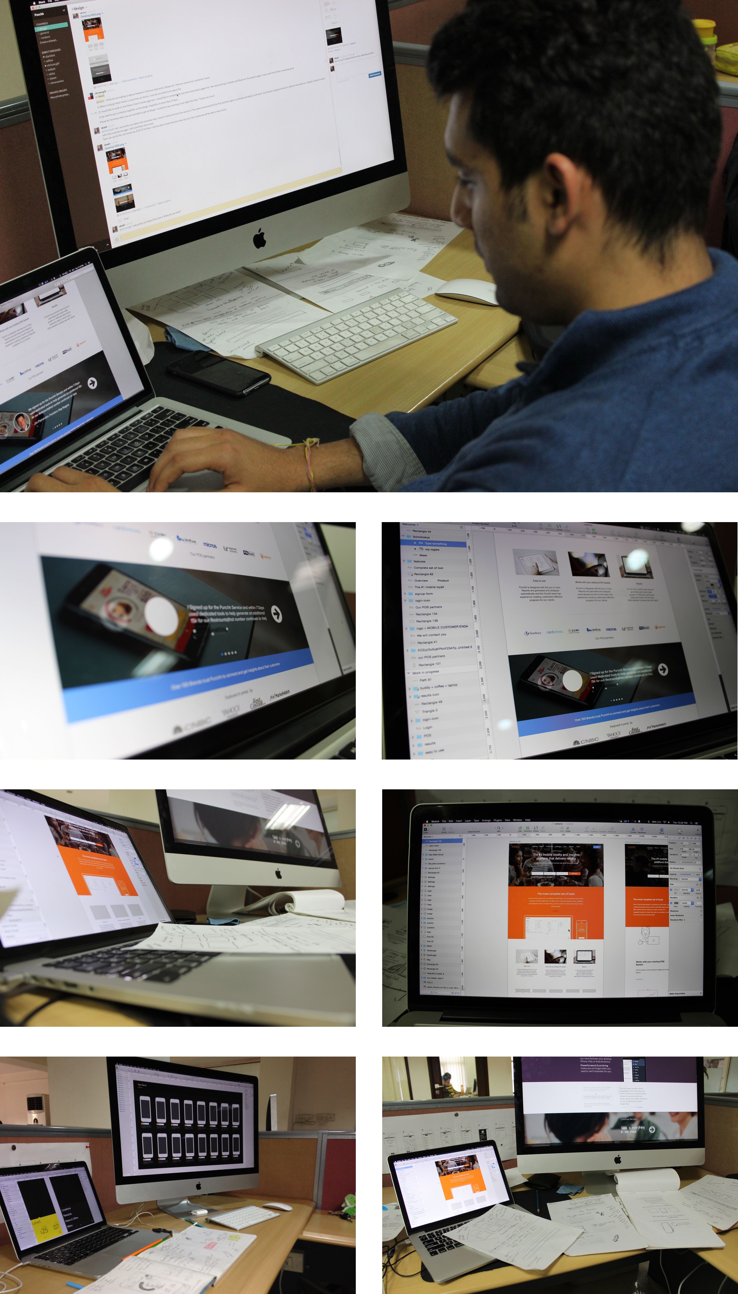 Punchh website design process, from sketches to the shipped site